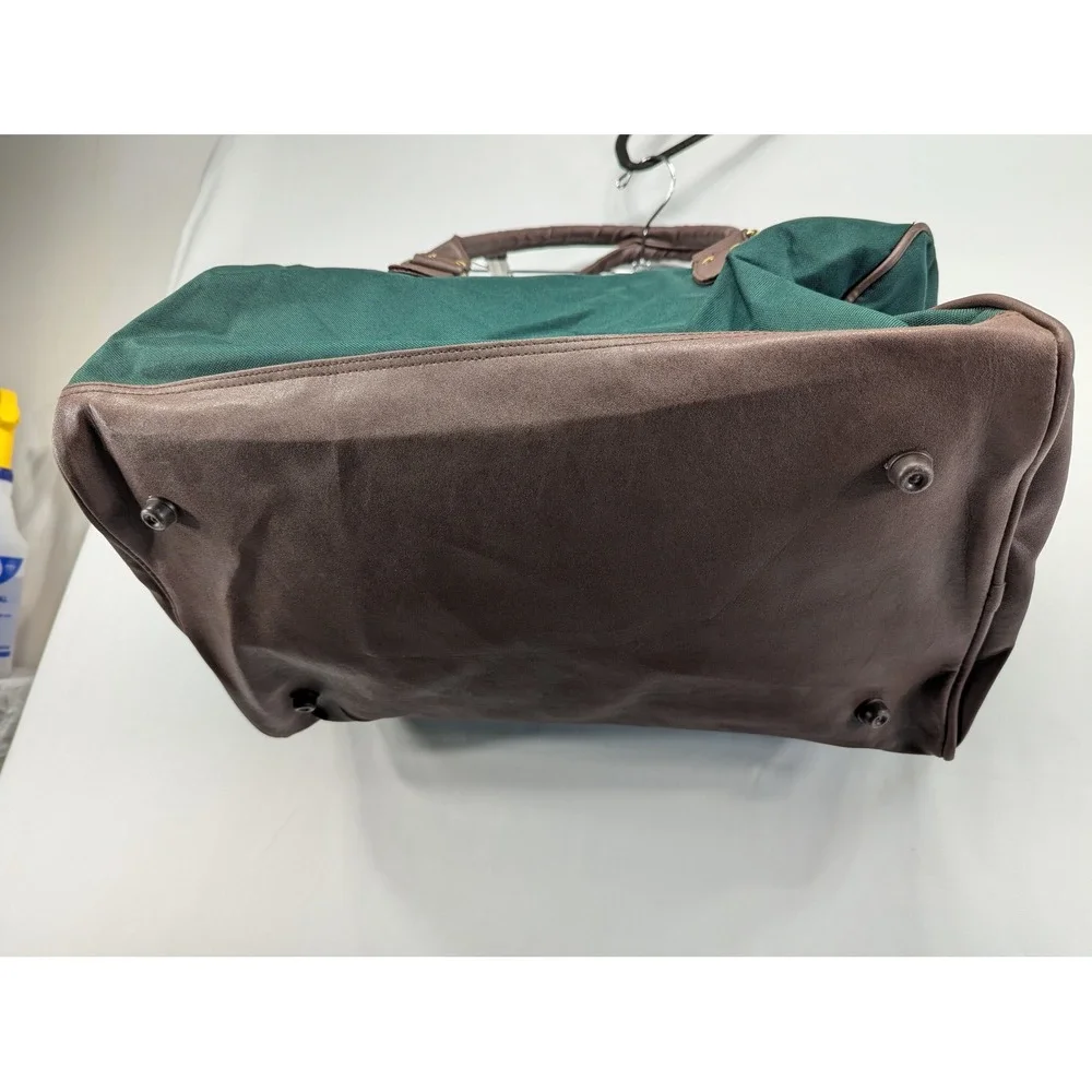 Abercrombie &‎ Kent Green Canvas Duffle Bag Travel Luggage Carry On
